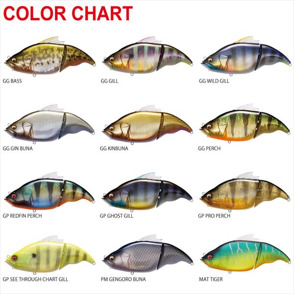 Megabass Vatalion190 Slow Floating GP See-through Chart Gill
