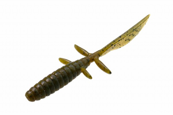 Jackall Worm DB UMA Free 3.8inch Green Pumpkin Pepper