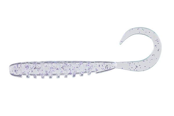Jackall Worm Tide Curly 2.0inch Clear Prism Neon