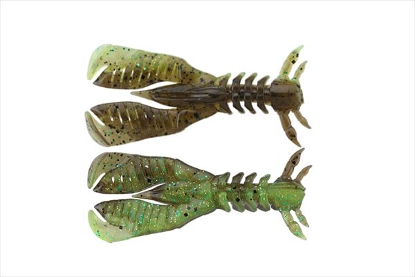 Jackall Worm Bleeker Slit Claw 2.2inch Green Pumpkin/Chart