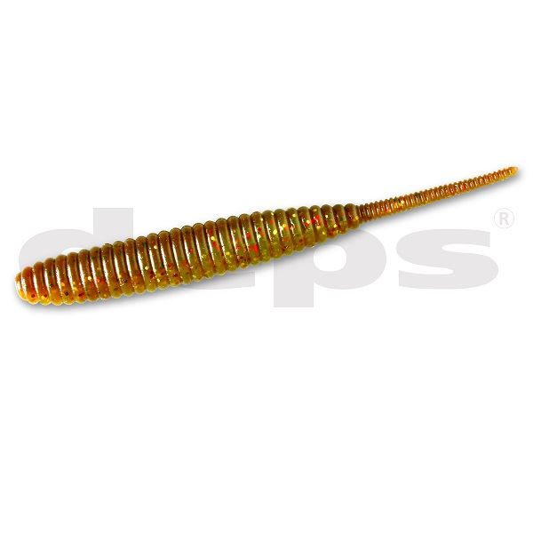 Deps Worm Death Adder 4inch #110 Pumpkin Seed/Gold & Red Flake