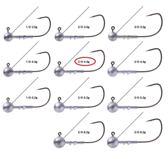 Gamakatsu Jig Head Horizon Head LG+G [Nano alpha coat] #2/0-4.4g