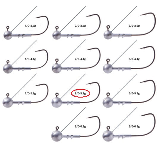 Gamakatsu Jig Head Horizon Head LG+G [Nano alpha coat] #2/0-5.2g