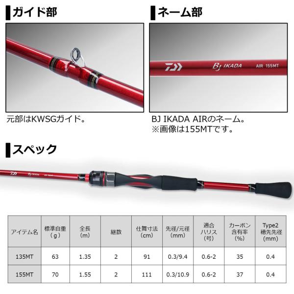 Daiwa Black Jack Ikada AIR 155MT (Spinning 2 Piece)