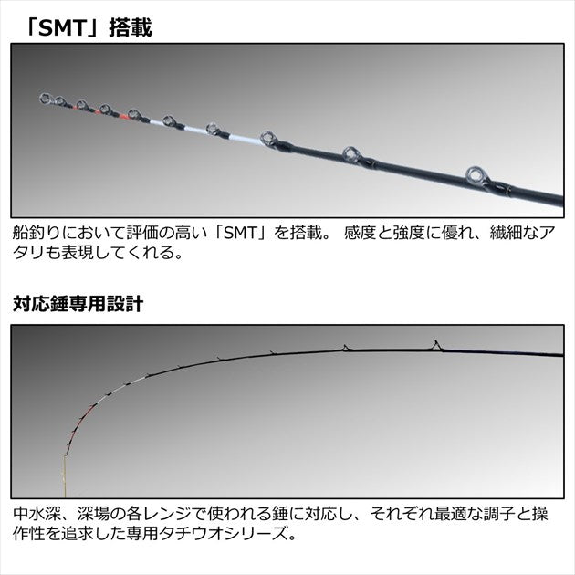 Daiwa Boat Rod Kyokuei Tachiuo Game H-175 (Baitcasting 2 Piece)