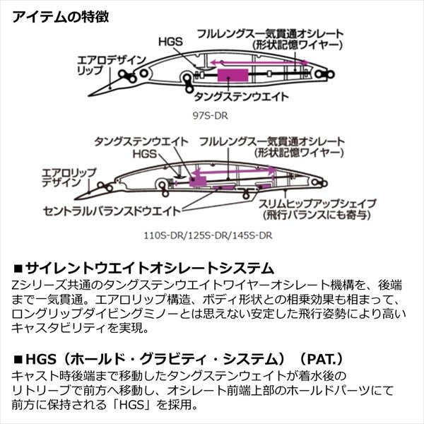 Daiwa SeaBass Lure Shoreline Shiner-Z Set Upper 97S-DR Adel Glikin