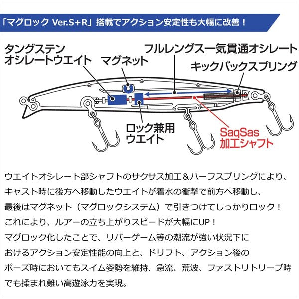 Daiwa SeaBass Lure Shoreline Shiner-Z Vertice R 125F-SSR Adelble Pin Marble