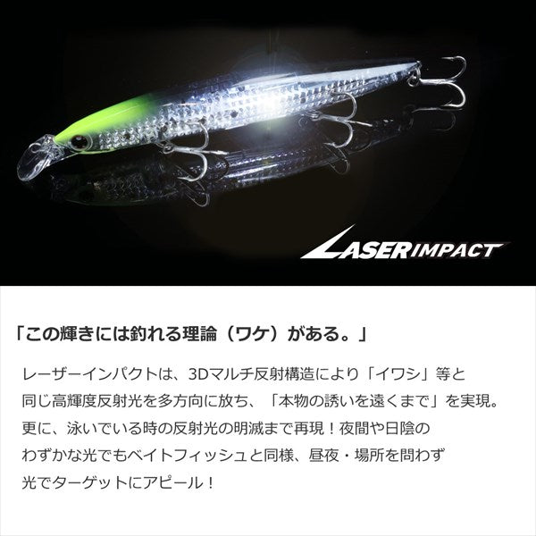 Daiwa Seabass Lure Shoreline Shiner-Z Vertice R Laser impact 125S LI Chart Head Mullet