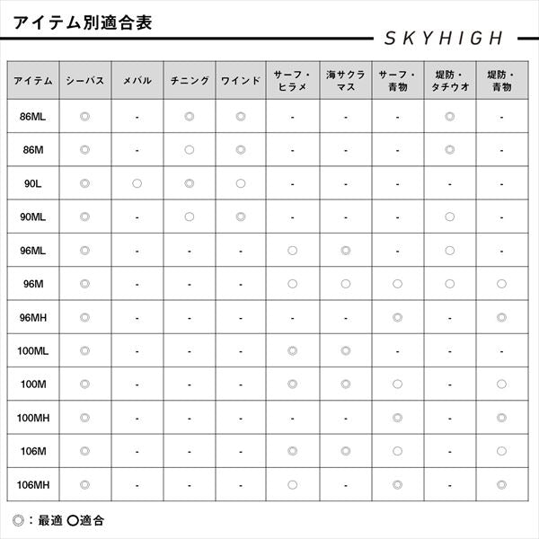 Daiwa Seabass Rod Sky High 106MH (Spinning 2 piece)