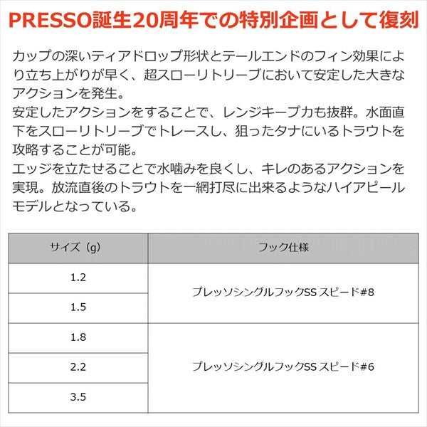 Daiwa Spoon Presso Rave 2 3.5g Black Shell