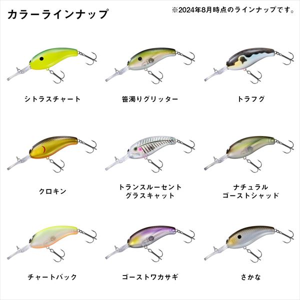 Daiwa Bass Lure Fuku Shad 2 Citrus Chart