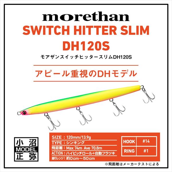 Daiwa Seabass Lure Morethan Switch Hitter Slim DH120S Night Special