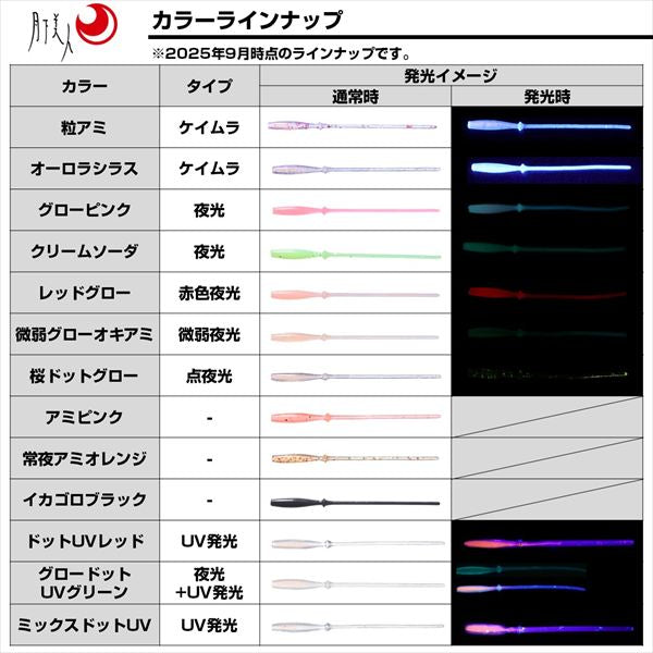 Daiwa Worm Gekkabijin Pin Beam 2.6inch Dot UV Red
