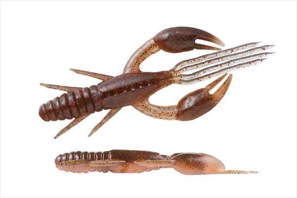 O.S.P Worm DoLive Craw 4inch Green Pumpkin Red/Natural Orange TW108