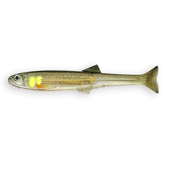 Imakatsu Worm Huddle Swimmer 4inch Flash plate & Real color #S-626 Clear Sweetfish (Gold)