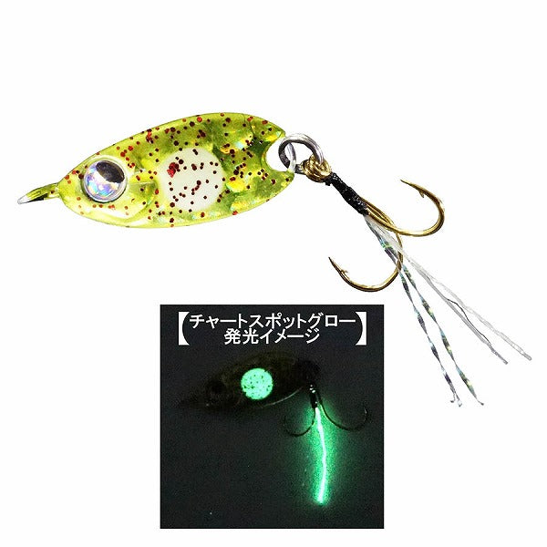 Rudie's Metal Jig Gyoshi Metal Hirari 1.5g Chart Spot Glow