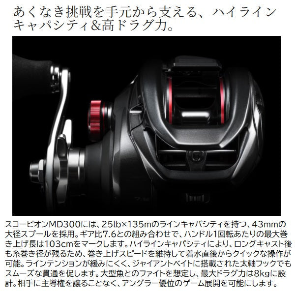 Shimano 25 Scorpion MD 301XGLH (Left handle)