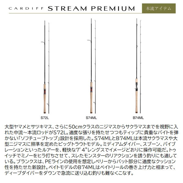 Shimano Trout Rod Cardiff Stream Premium B60UL (Baitcasting 2 piece)