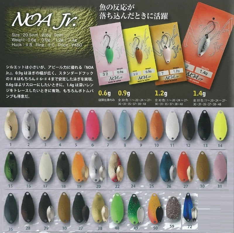 Rodio Craft Noa-Jr 0.9g #72 K.F VI #26 Front: Bule/Back: Silver